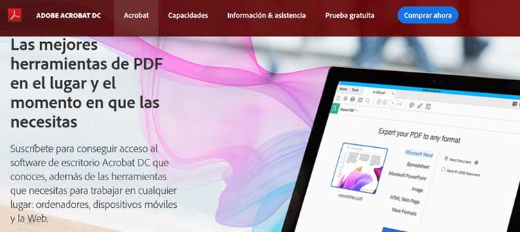 Programa Adobe acrobat pro dc
