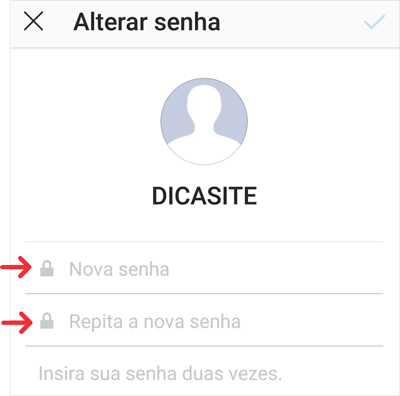 Alterar senha