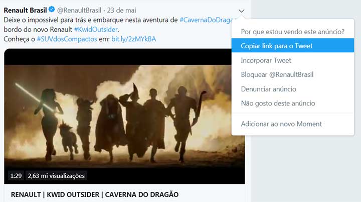 Baixar vídeo Twitter link