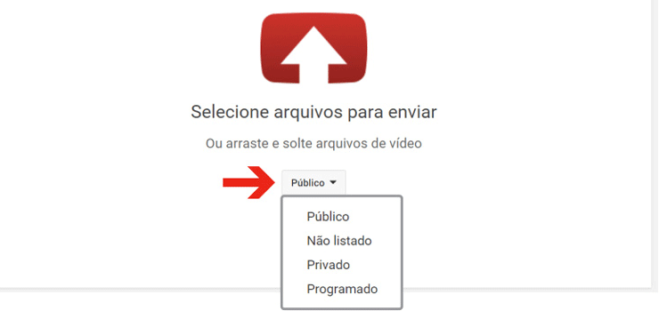 Carregar vídeo no Youtube