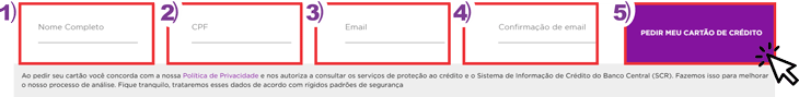 Cartao de credito roxo