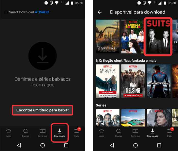 Como assistir netflix offline - passo 1