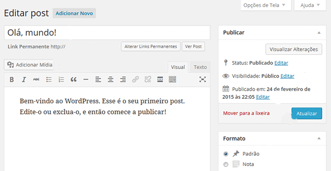 Como criar um post no Wordpress