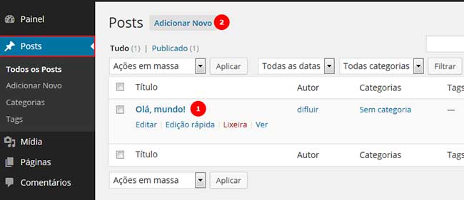 Como Fazer um Blog post no Wordpress