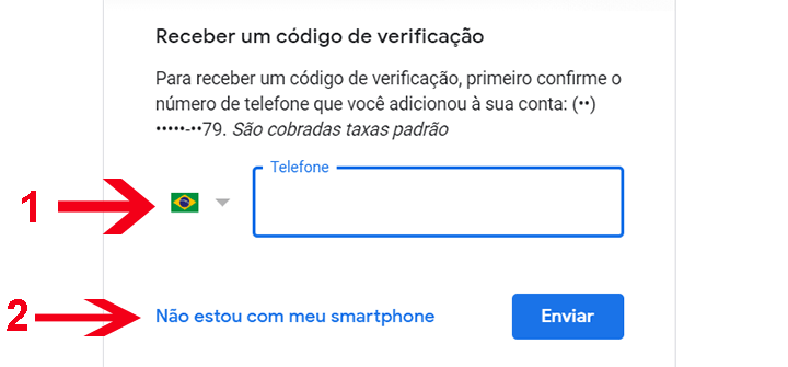 recuperar senha pelo celular