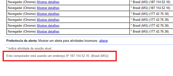comparando seu ip com o do invasor
