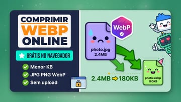 Comprimir WebP Online Grátis - Reduzir Tamanho WebP