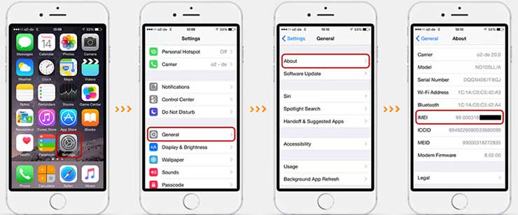 Consultar IMEI Iphone celular