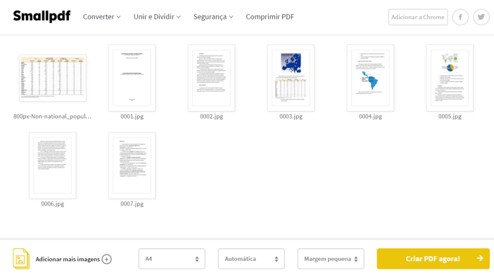 Ferramenta para converter jpg em pdf