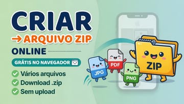 Criar Arquivo ZIP Online Grátis - Compactar no Navegador