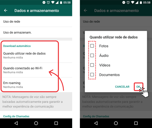 Dados armazenamento