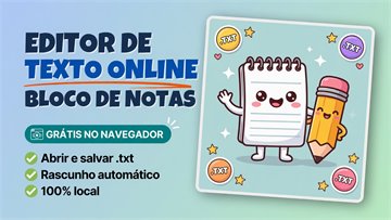 Editor de texto online grátis no navegador
