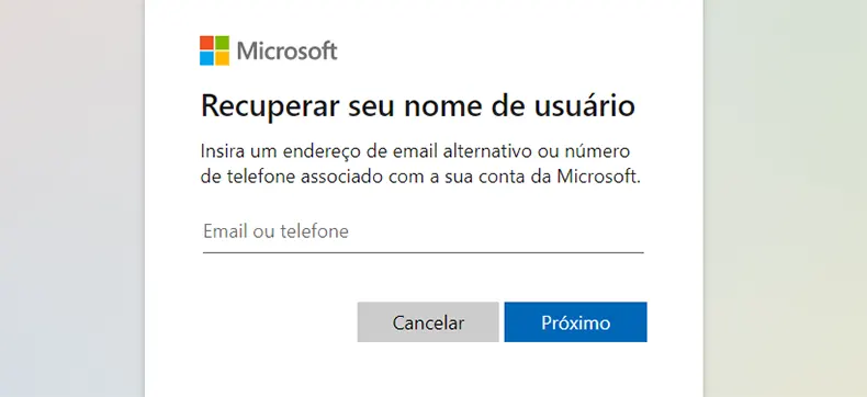 PASSO 1: Entrar hotmail página