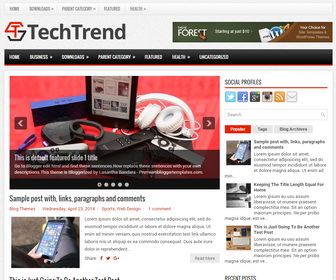Premiumbloggertemplates techtrend blogger template