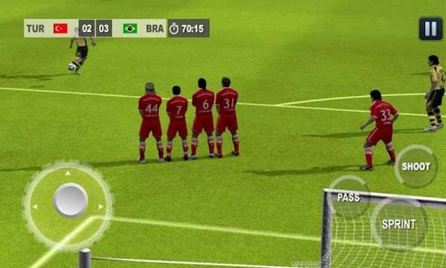 Game de futebol Android real world soccer league