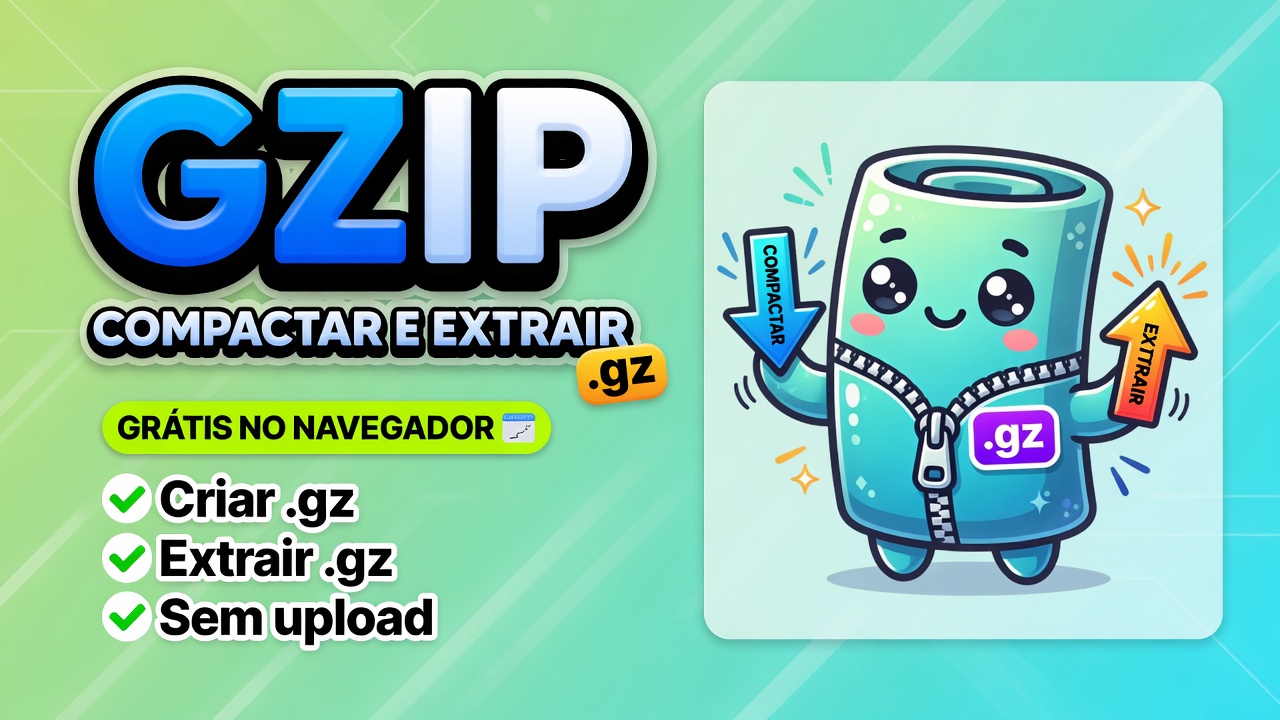 GZIP online grátis - compactar e extrair .gz