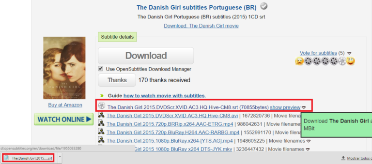 Legenda site Opensubtitle