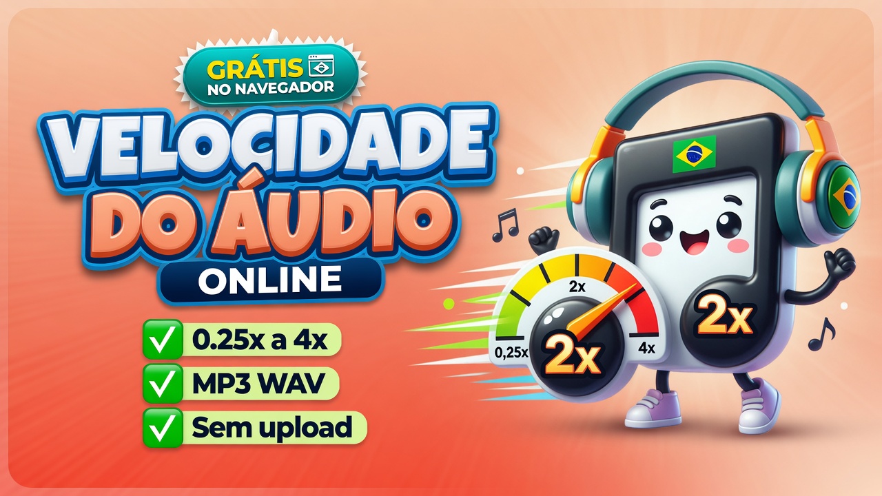 Mudar Velocidade do Áudio Online - Acelerar ou Desacelerar MP3