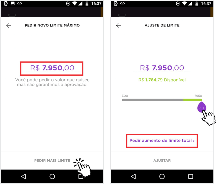 Pedir aumento limite