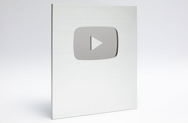 Placa do Youtube de Prata