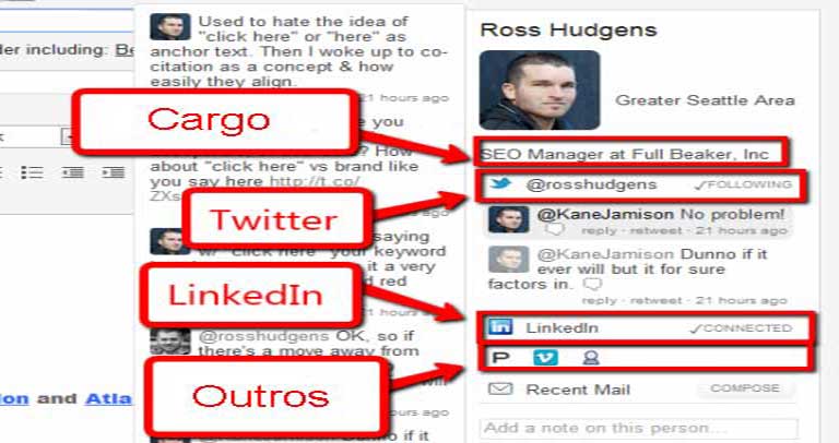 Image conta Rapportive Gmail plugin