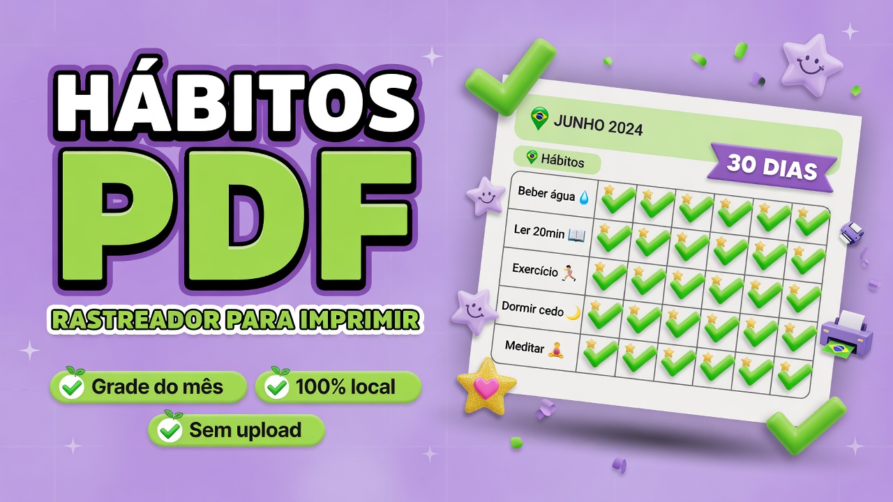 Rastreador de Hábitos PDF Grátis para Imprimir