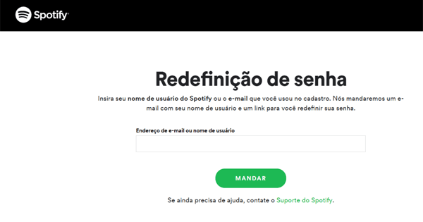 Redefinir senha - passo 1