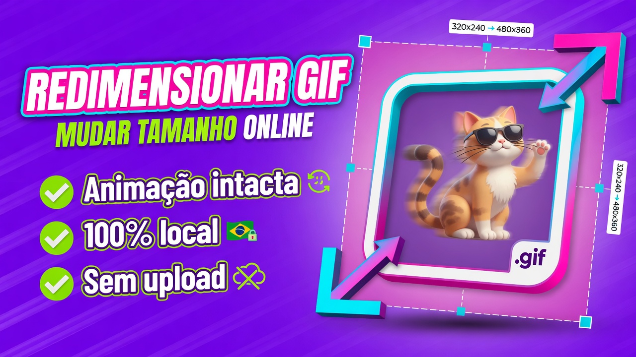 Redimensionar GIF Online Grátis - Mudar Tamanho do GIF
