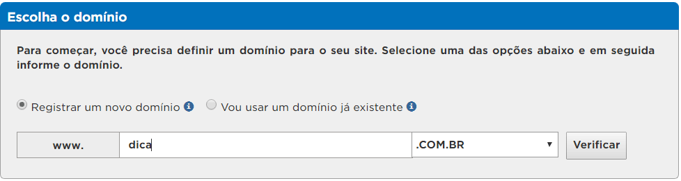Registrar domínio blog Hostgator